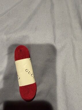 Gucci Red Woven Shoelace Pair
